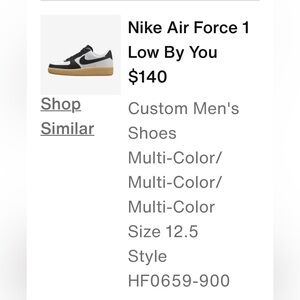 Nike Air Force 1 Low Custom Black and White